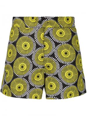 Пляжные шорты с принтом Patrice Okun. Цвет: желтый