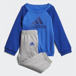 Флисовый костюм Logo Essentials adidas. Цвет: темно-синий