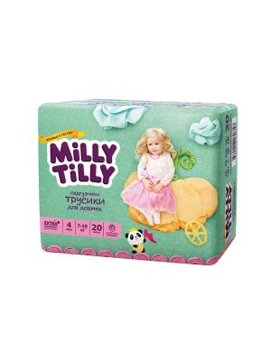 Milly Tilly Детские подгузники-трусики для девочек 4 (7-10кг) уп.20. Цвет: белый