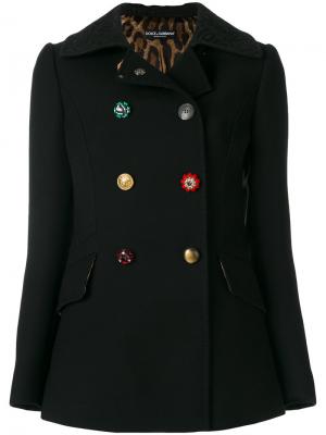 Бушлат с декорированными пуговицами Dolce & Gabbana. Цвет: чёрный