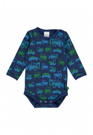 Боди Fred's World by Green Cotton, цвет deep blue happy point lime Fred's COTTON