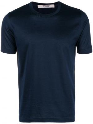 Однотонная футболка La Fileria For D'aniello. Цвет: синий