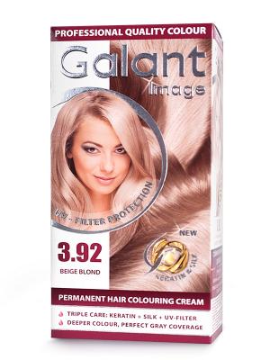 Cтойкая крем-краска для волос GALANT 3.92 бежевый блондин, 125 мл., (Болгария) Image. Цвет: зеленый