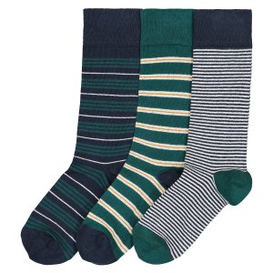 Комплект из трех пар носков LA REDOUTE COLLECTIONS. Цвет: зеленый