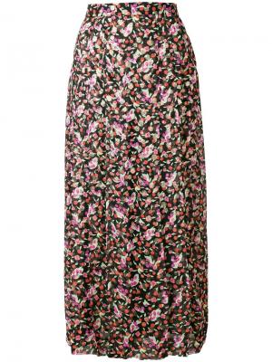 Расклешенная юбка-миди с цветочным рисунком Vanessa Seward. Цвет: разноцветный