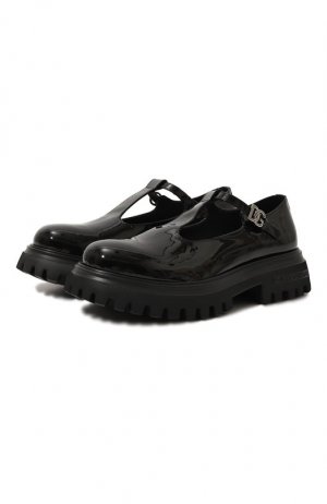 Кожаные туфли Dolce & Gabbana. Цвет: чёрный