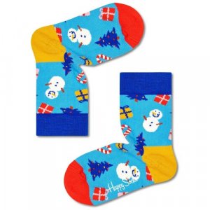 Носки 27 пар, размер 4-6Y, голубой, мультиколор Happy Socks. Цвет: разноцветный/микс