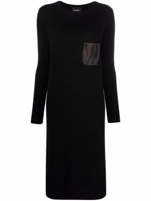 Кашемировое платье миди Dalia Simonetta Ravizza. Цвет: черный