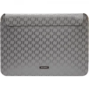 Чехол для ноутбука унисекс Saffiano Sleeve Monogram 14 silver Karl Lagerfeld. Цвет: серебристый
