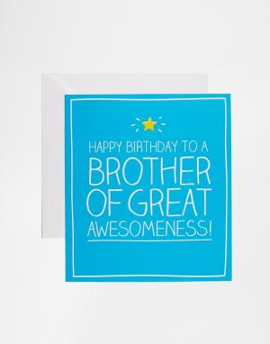 Поздравительная открытка брату на день рождения Happy Jackson. Цвет: мульти