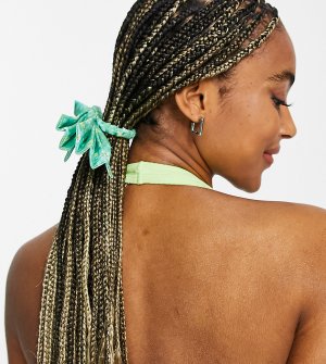Зеленый бант для волос с цветочным принтом Inspired-Зеленый цвет Reclaimed Vintage