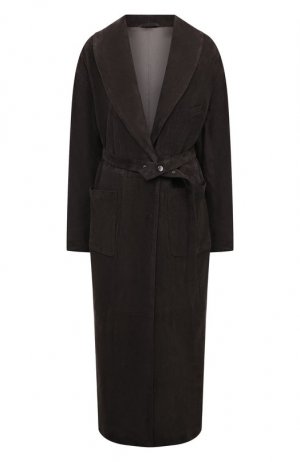 Замшевое пальто Venera M.. Цвет: серый