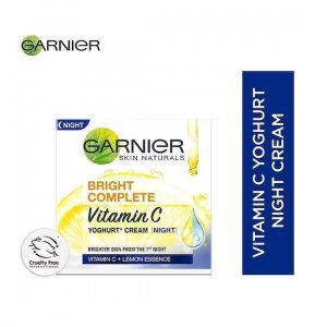 Bright Полный ночной крем с витамином и йогуртом Garnier