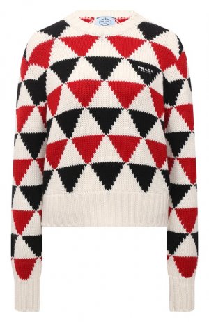 Кашемировый свитер Prada. Цвет: разноцветный