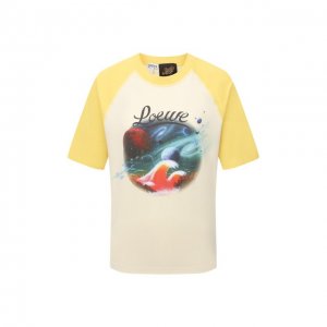 Хлопковая футболка x Paulas Ibiza Loewe. Цвет: жёлтый