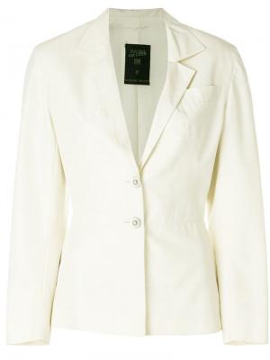 Облегающий пиджак с укороченными рукавами Jean Paul Gaultier Pre-Owned. Цвет: бежевый