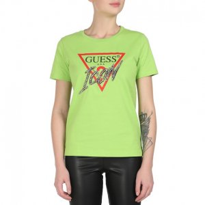 Футболки и топы Guess. Цвет: светло-зеленый