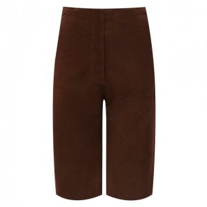 Замшевые шорты Totême. Цвет: коричневый