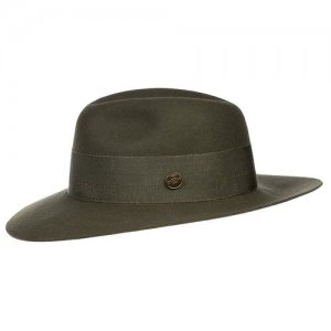 Шляпа федора , шерсть, подкладка, размер 59, зеленый Christys. Цвет: зеленый