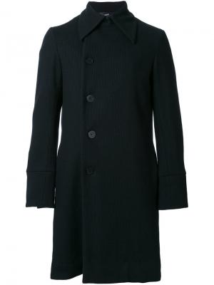 Пальто со смещенной застежкой Assin. Цвет: чёрный
