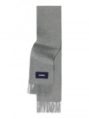 Шерстяной шарф с бахромой , серый Jacquemus