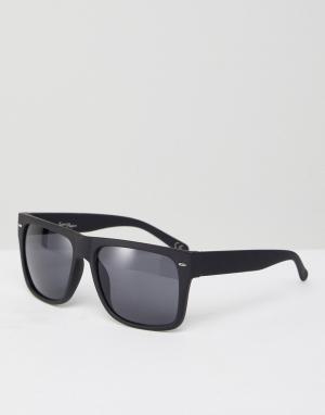 Квадратные солнцезащитные очки в черной оправе Jeepers Peepers. Цвет: черный