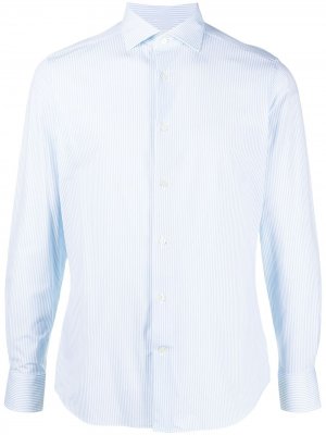 Полосатая рубашка на пуговицах Traiano Milano. Цвет: белый