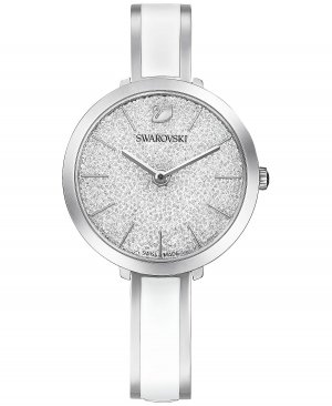 Женские швейцарские часы Crystalline Delight из нержавеющей стали с белым браслетом-браслетом 32 мм , белый Swarovski