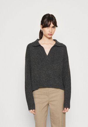 Свитер Ivy Collar Sweater , цвет melange dark grey Monki