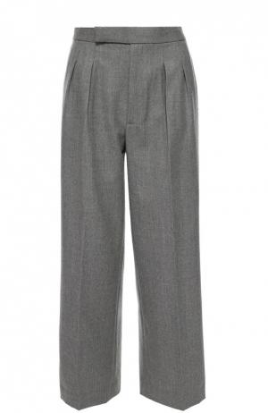 Широкие брюки прямого кроя с защипами Polo Ralph Lauren. Цвет: серый