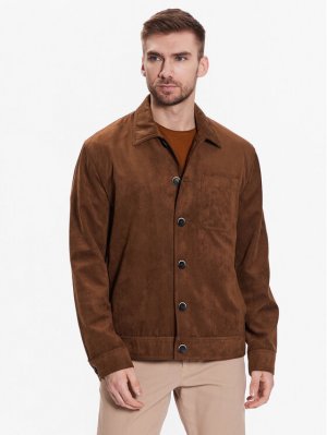 Куртка из искусственной кожи, стандартного кроя , коричневый Sisley