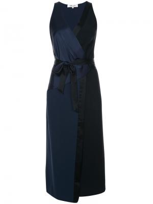 Платье с запахом и поясом Dvf Diane Von Furstenberg. Цвет: синий
