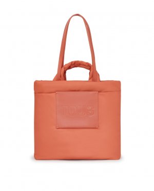 Большая оранжевая многопозиционная сумка через плечо Marina, оранжевый Tous
