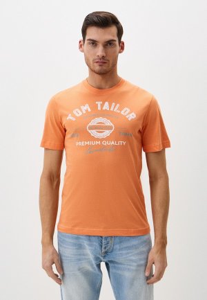 Футболка Tom Tailor. Цвет: оранжевый