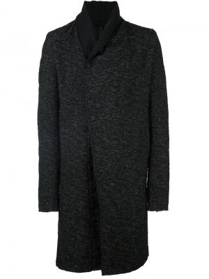 Пальто с необработанными краями Poème Bohémien. Цвет: чёрный