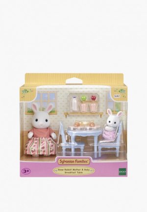 Набор игровой Sylvanian Families «Стол для завтрака Снежных кроликов – мамы и малыша». Цвет: разноцветный