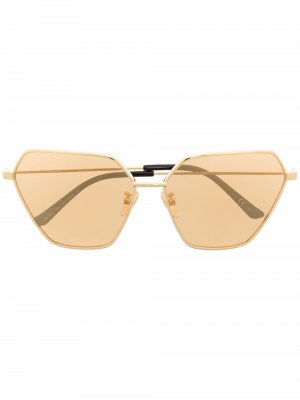Солнцезащитные очки в оправе бабочка с логотипом Balenciaga Eyewear. Цвет: золотистый