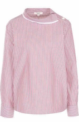 Хлопковая блуза в полоску Atlantique Ascoli. Цвет: красный