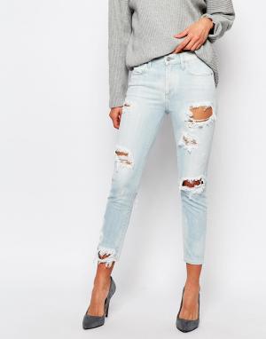 Укороченные джинсы скинни с рваной отделкой Sophie A-Gold-E
