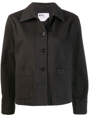 Джинсовая куртка на пуговицах Margaret Howell. Цвет: черный