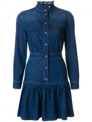 Приталенное джинсовое платье Stella McCartney. Цвет: синий