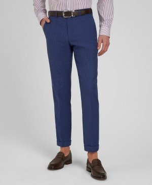 Костюмные брюки TR1-0227-N BLUE HENDERSON. Цвет: голубой