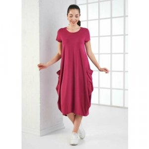Платье , размер 48/50, бордовый Relax Mode. Цвет: бордовый
