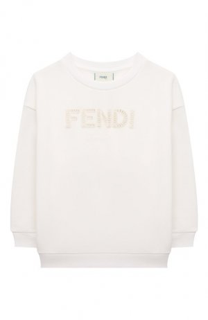 Хлопковый свитшот Fendi. Цвет: белый