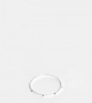 Кольцо из стерлингового серебра с шипами -Серебристый Kingsley Ryan Curve