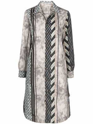 Пальто на пуговицах с принтом Pierre-Louis Mascia. Цвет: бежевый