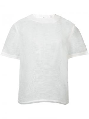 Прозрачная блуза Julien David. Цвет: белый