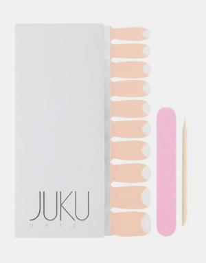 Прозрачные наклейки для ногтей в форме полумесяца Juku Nails Peach. Цвет: peach