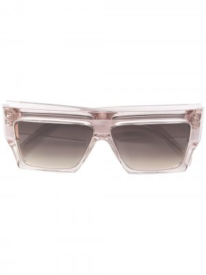 Солнцезащитные очки в прямоугольной оправе Celine Eyewear. Цвет: серый