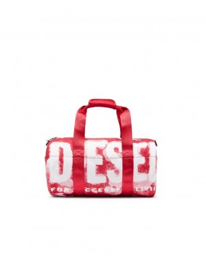 Мужская дорожная сумка с двойной ручкой, принт красного цвета , красный Diesel
